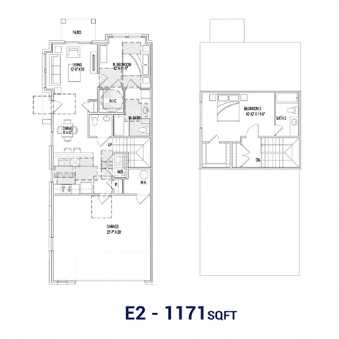 floor plans of the e2 and e17 floor plans